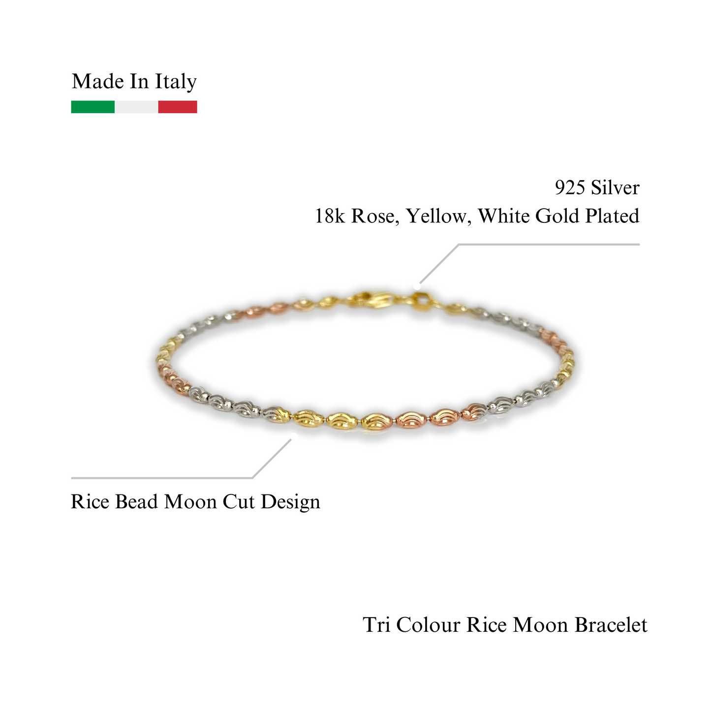 RICE-MOON-002-3C Bracelet