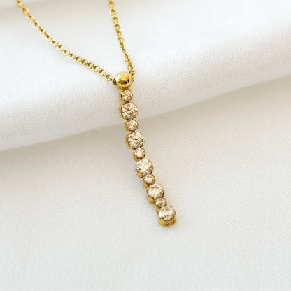 Gold Vertical Drop Necklace