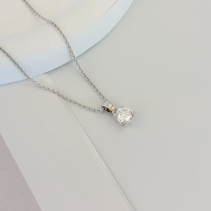 1.00ct Solitaire Moissanite Pendant Necklace