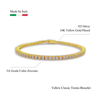 Gold Classic Tennis Bracelet