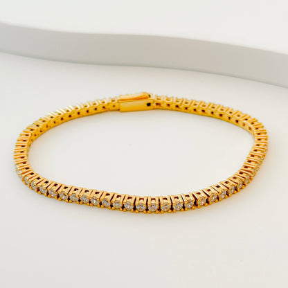 Gold Classic Tennis Bracelet