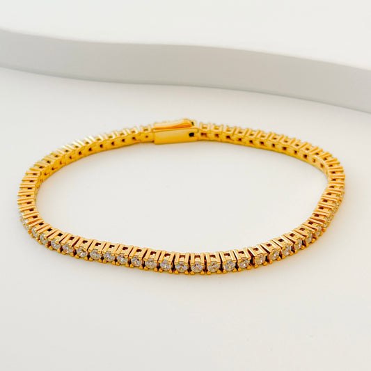 Gold Classic Tennis Bracelet